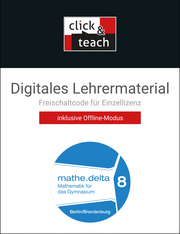 mathe.delta – Berlin/Brandenburg / mathe.delta BE/BB click & teach 8 Box