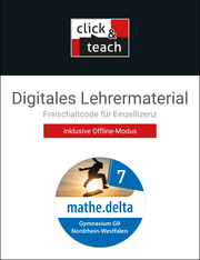 mathe.delta – Nordrhein-Westfalen / mathe.delta NRW click & teach 7 Box - Cover