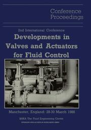 Proceedings of the 2nd International Conference on Developments in Valves and Actuators for Fluid Control - Cover