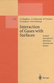 Interaction of Gases with Surfaces - Cover