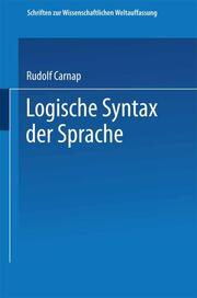 Logische Syntax der Sprache - Cover