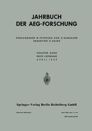 Jahrbuch der AEG-Forschung - Cover