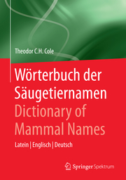 Wörterbuch der Säugetiernamen - Dictionary of Mammal Names - Cover