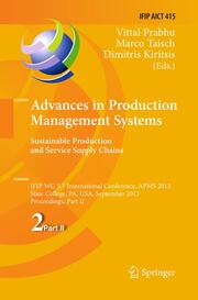 Advances in Production Management Systems. Sustainable Production and Service Supply Chains - Cover