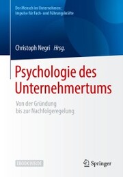 Psychologie des Unternehmertums - Cover