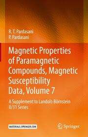 Magnetic Properties of Paramagnetic Compounds, Magnetic Susceptibility Data, Volume 7 - Cover