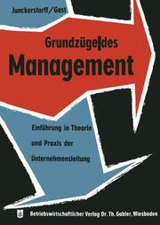 Grundzüge des Management - Cover