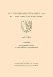 Kerygma und Tradition in der Hermeneutik Adolf Schlatters - Cover