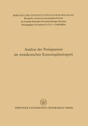 Analyse der Preisspannen im westdeutschen Konsumgüterexport