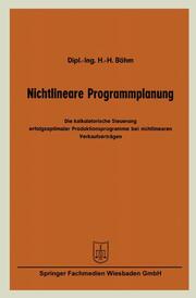 Nichtlineare Programmplanung - Cover