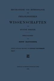 Encyklopädie und Methodologie der Philologischen Wissenschaften