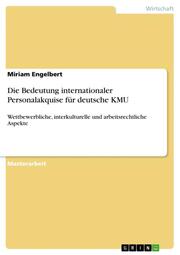 Die Bedeutung internationaler Personalakquise für deutsche KMU - Cover