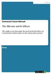 The Mfecane and Its Effects - Cover