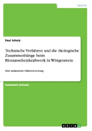 Technische Verfahren und die ökologische Zusammenhänge beim Biomasseheizkraftwerk in Wittgenstein