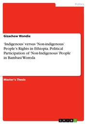'Indigenous' versus 'Non-indigenous' People's Rights in Ethiopia. Political Participation of 'Non-Indigenous' People in Bambasi Woreda