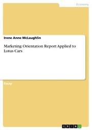 Marketing Orientation Report Applied to Lotus Cars - Cover