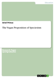 The Vegan Proposition of Speciesism - Cover
