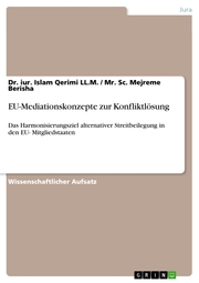 EU-Mediationskonzepte zur Konfliktlösung - Cover