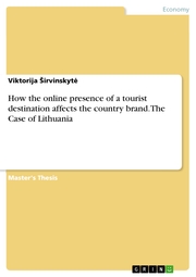How the online presence of a tourist destination affects the country brand. The Case of Lithuania - Cover