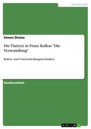 Die Tür(en) in Franz Kafkas 'Die Verwandlung'