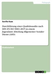 Durchführung eines Qualitätsaudits nach DIN EN ISO 9001:2015 in einem Jugendamt. Abteilung Allgemeiner Sozialer Dienst (ASD) - Cover