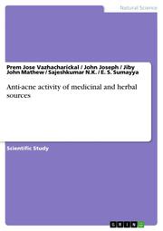 Anti-acne activity of medicinal and herbal sources - Cover