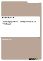 Unabhängigkeit des Leitungspersonals im ITO-Modell - Cover