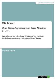 Zum Eimer-Argument von Isaac Newton (1687)