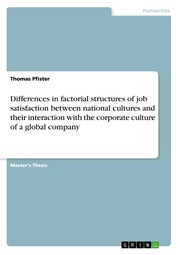 Differences in factorial structures of job satisfaction between national culture