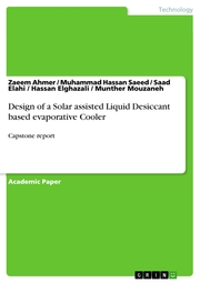 Design of a Solar assisted Liquid Desiccant based evaporative Cooler - Cover