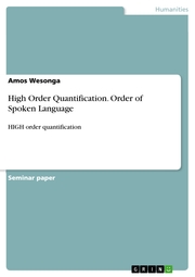 High Order Quantification. Order of Spoken Language - Cover