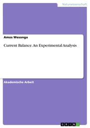 Current Balance. An Experimental Analysis - Cover