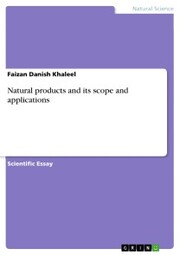 Natural products and its scope and applications - Cover