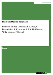 Flanerie in der Literatur. E.A. Poe, C. Baudelaire, S. Kracauer, E.T.A. Hoffmann, W. Benjamin, F. Hessel