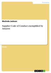 Supplier Code of Conduct exemplified by Amazon
