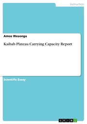 Kaibab Plateau Carrying Capacity Report - Cover