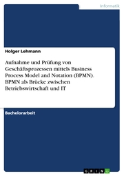 Aufnahme und Prüfung von Geschäftsprozessen mittels Business Process Model and Notation (BPMN). BPMN als Brücke zwischen Betriebswirtschaft und IT