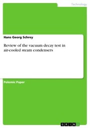 Review of the vacuum decay test in air-cooled steam condensers - Cover