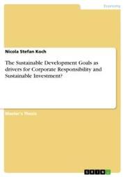 The Sustainable Development Goals as drivers for Corporate Responsibility and Sustainable Investment?