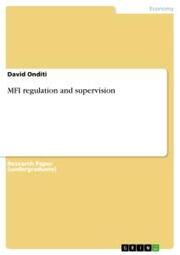 MFI regulation and supervision