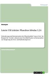 Latein UB Lektüre Phaedrus fabulae I, 24 - Cover