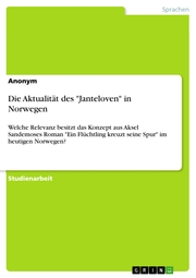 Die Aktualität des 'Janteloven' in Norwegen - Cover