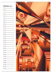 Geometrische Raumeindrücke Planer (Wandkalender 2024 DIN A2 hoch), CALVENDO Monatskalender - Abbildung 12