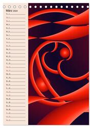 Grafische Farbenfreude Planer (Tischkalender 2024 DIN A5 hoch), CALVENDO Monatskalender - Abbildung 5