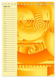 Grafische Farbenfreude Planer (Tischkalender 2024 DIN A5 hoch), CALVENDO Monatskalender - Abbildung 6