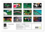 Freizeit Billard - Queue, Kugeln, Kreide und Tisch (hochwertiger Premium Wandkalender 2024 DIN A2 quer), Kunstdruck in Hochglanz - Abbildung 1