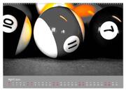 Freizeit Billard - Queue, Kugeln, Kreide und Tisch (hochwertiger Premium Wandkalender 2024 DIN A2 quer), Kunstdruck in Hochglanz - Abbildung 5