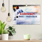 Eishokey Puck und Bodycheck (Wandkalender 2024 DIN A4 quer), CALVENDO Monatskalender - Abbildung 2