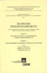 Iranisches Personennamenbuch / Iranisches Personenamenbuch Iranische Namen in semitischer Nebenüberlieferung