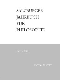 Salzburger Jahrbuch für Philosophie